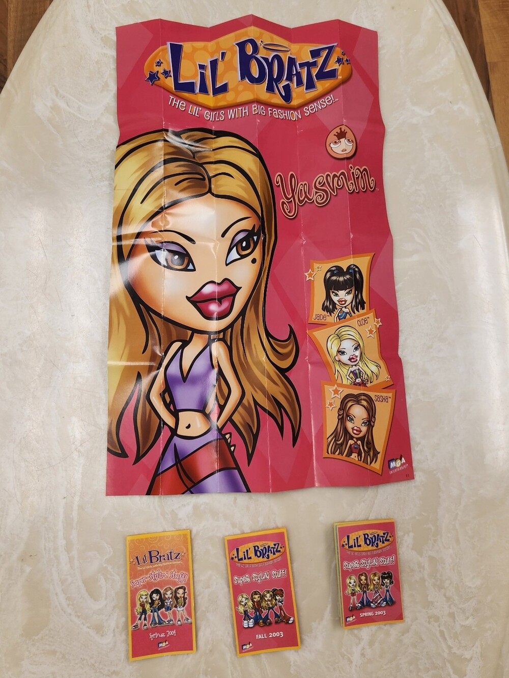 Lil Bratz  Yasmin Poster + 3 Super Stylin Product Pamplets -  Promo